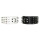 Hunde Lederhalsband mit Spitzen Nieten 7,5cm Breit Weiß XL 56-64cm