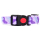 Hundehalsband Rosa-Lila-Silber 25mm 34-54cm Rosa/Lila/Silber