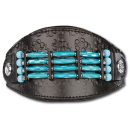 Greyhound leather collar Blue River