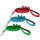 Drag line with paws 30m blue/black