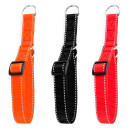 Reflektor Dressurhalsband mit Stoppring Orange 24-34cm / 25mm