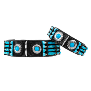 Lederhalsband Blue River