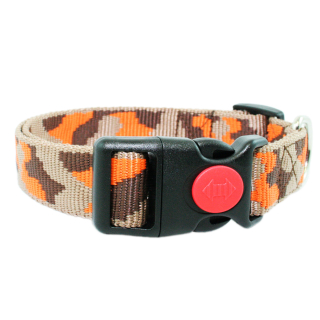 Hundehalsband Hellbraun/Braun/Orange