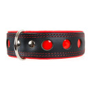 Cuello de cuero reflector círculo verde 45cm