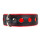 Lederhalsband Reflektor Kreis Blau 55cm