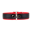 Lederhalsband aus Elchleder Hundehalsband Echtleder Halsband Rot 55cm / 30mm