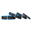 Lederhalsband aus Elchleder Hundehalsband Echtleder Halsband Blau 30cm / 12mm