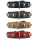 Kunstleder Halsband mit Nieten-Silverround