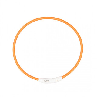 Duvo+ Flash Light Ring Leuchthalsband Nylon USB S 35 cm orange