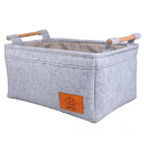 Dog basket basket from D&D Home gray