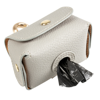 2er Set Hundekotbeutelhalter Mit Metallclip – Graue Oxford-Tasche Für Die Leine, Freihändiges Gassi Gehen