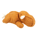 D&D Hundespielzeug Kuscheltier mit Quietscher Nilpferd Emmy 30x14 cm Braun