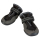 Scarpe per cani nero-grigio 2 pezzi.