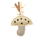 Cat toy canvas mushroom gray