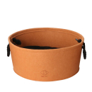 Felt basket brown FELT VAT L: 44x44x19cm