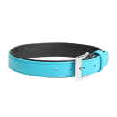 Dog collar Popular leather blue 19-24cm 14mm