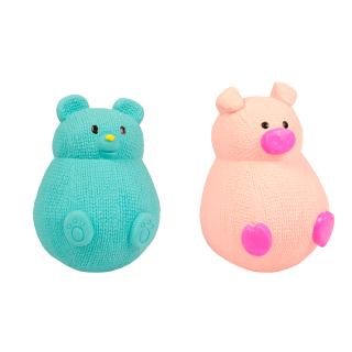 Drôles de figurines en latex pour chiens - Ours & Cochon