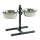 Twin Feeder Support en H avec écuelles en inox - Réglable